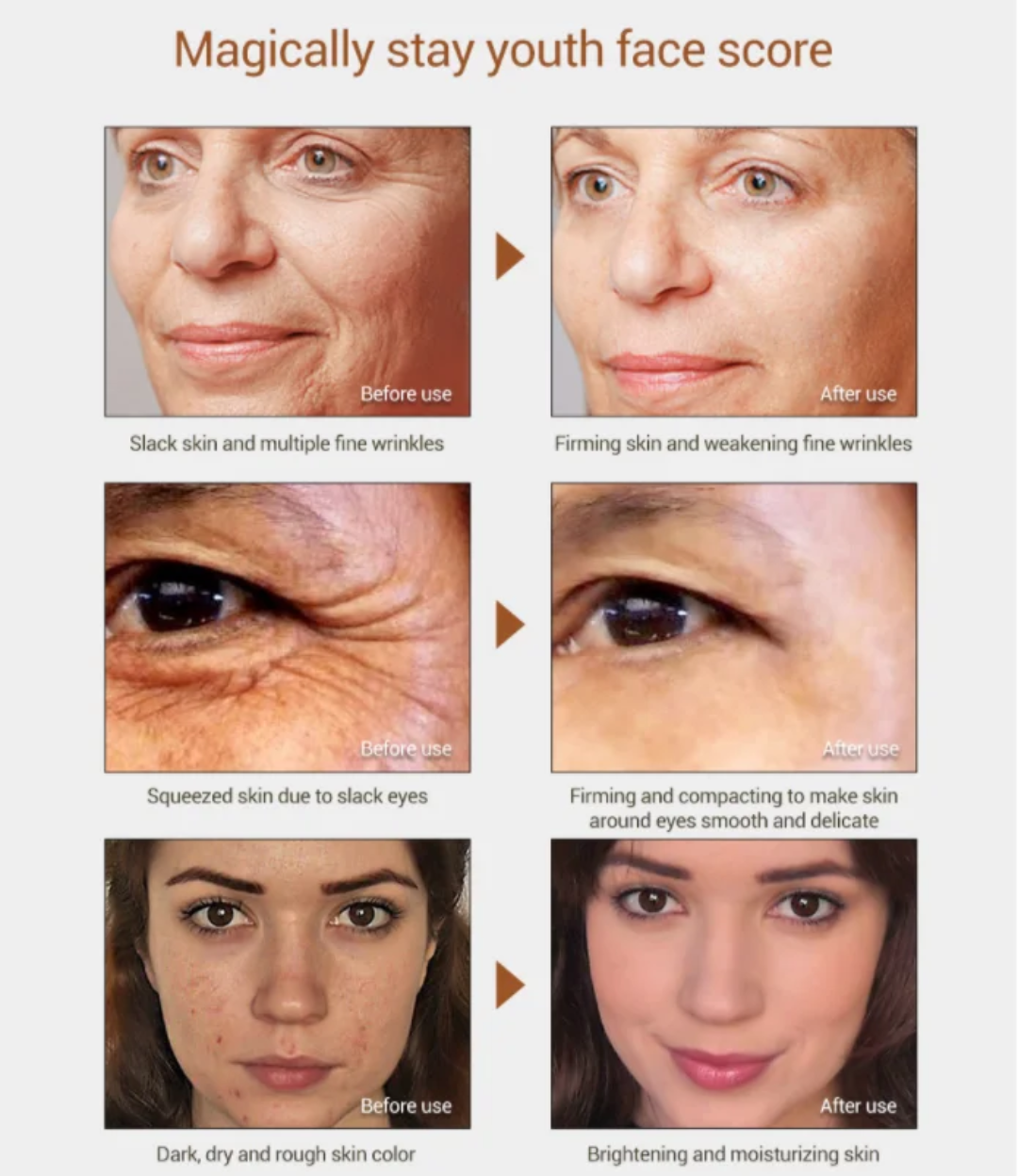 6 produits de la gamme Collagène pour peaux matures