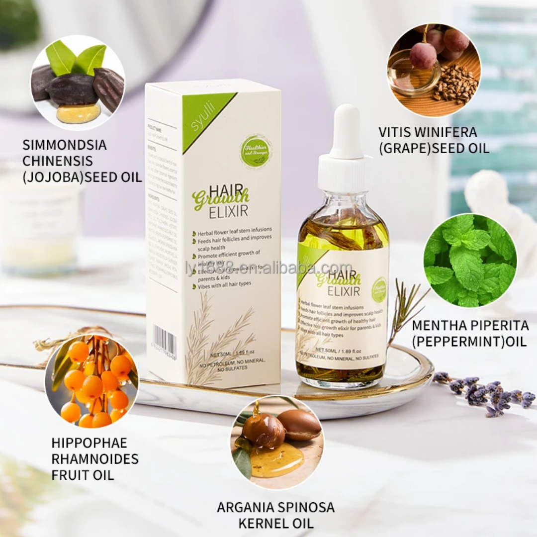 Huile capillaire fortifiante- stimule la pousse & Repare les cheveux.